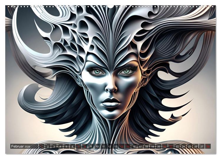 Produktbild: Fantasie Universum Sch&ouml;nheiten (hochwertiger Premium Wandkalender 2026 DIN A2 quer), Kunstdruck in Hochglanz