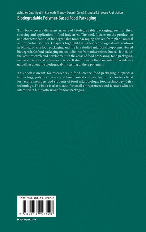 Produktbild: Biodegradable Polymer-Based Food Packaging
