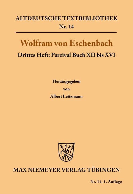 Produktbild: Parzival Buch XII bis XVI