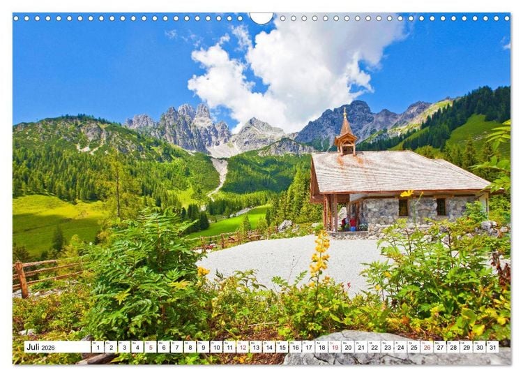 Produktbild: Gr&uuml;&szlig;e aus Filzmoos (Wandkalender 2026 DIN A3 quer), CALVENDO Monatskalender