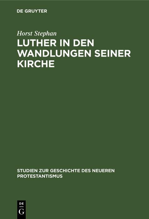 Produktbild: Luther in den Wandlungen seiner Kirche