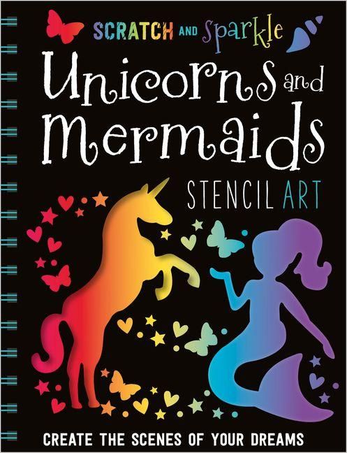 Produktbild: Scratch and Sparkle Unicorns and Mermaids Stencil Art