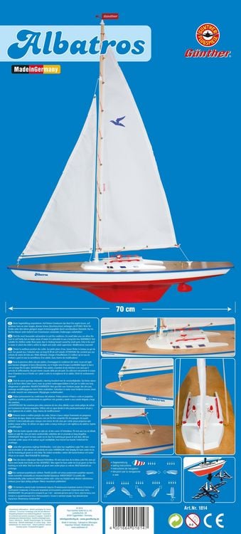 Produktbild: Paul G&uuml;nther 1814 - Segelboot Albatros, Segeljacht 77 x 89 cm