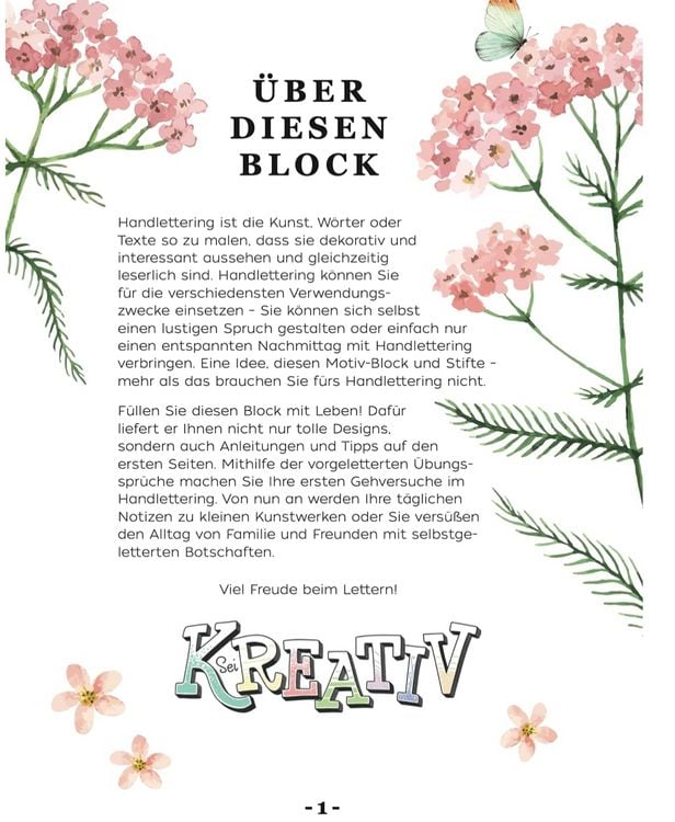 Produktbild: Handlettering Mixed Paper Block Cottage Dreams - Gelb, Gr&uuml;n, Blau, Rosa, Rot - A6