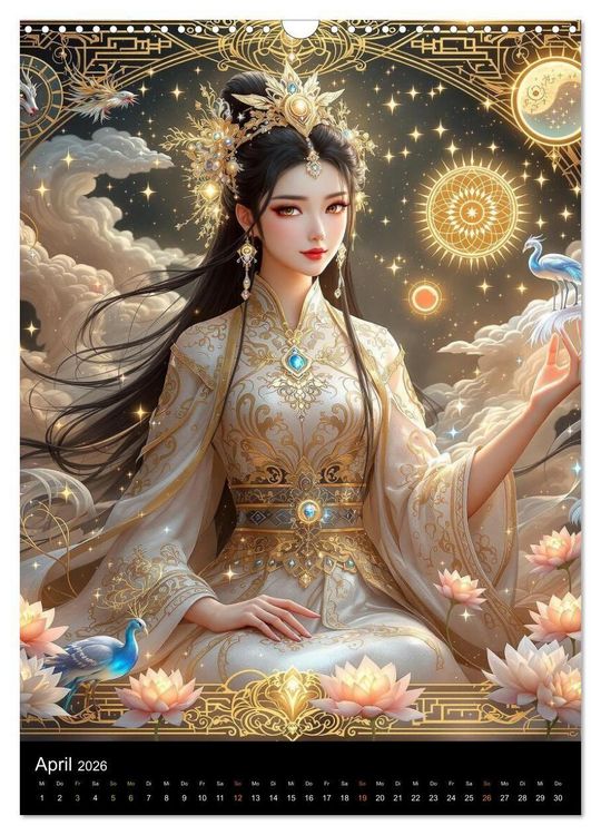 Produktbild: G&ouml;ttinnen im chinesischem Stil (Wandkalender 2026 DIN A3 hoch), CALVENDO Monatskalender