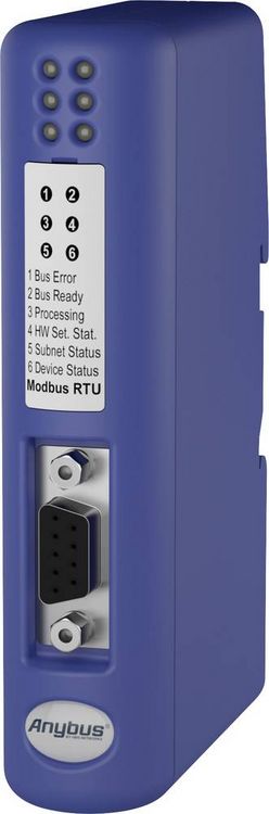 Produktbild: Anybus AB7010 Modbus-RTU Seriell Umsetzer RS-232, RS-422, RS-485, Sub-D9 galvanisch getrennt 24 V/DC 1 St.