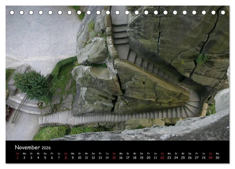 Produktbild: Die Externsteine (Tischkalender 2026 DIN A5 quer), CALVENDO Monatskalender