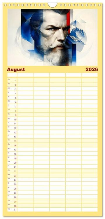 Produktbild: Familienplaner 2026 - Seelenblicke mit 5 Spalten (Wandkalender, 21 x 45 cm) CALVENDO