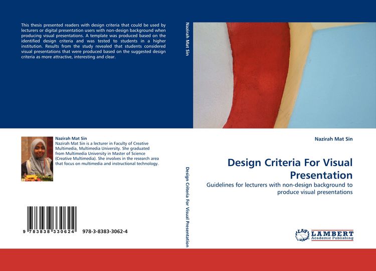 Produktbild: Design Criteria For Visual Presentation