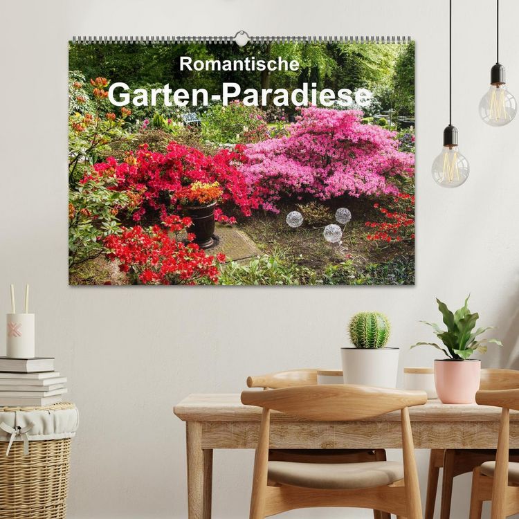Produktbild: Romantische Garten-Paradiese (Wandkalender 2026 DIN A2 quer), CALVENDO Monatskalender