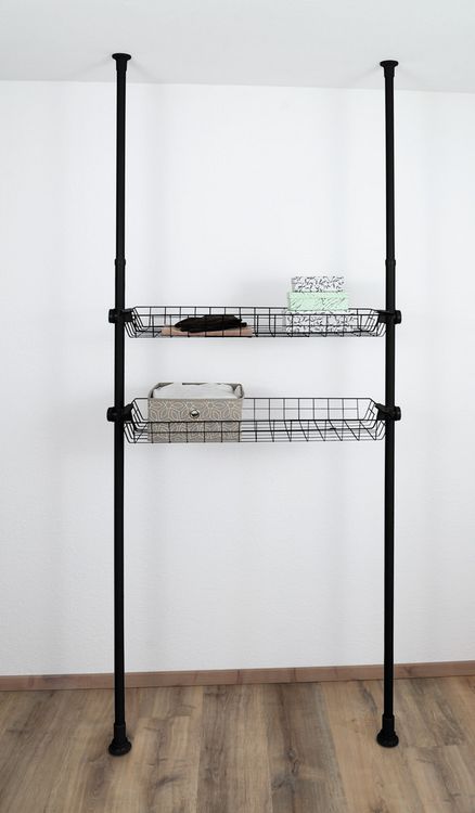 Produktbild: Korb Mod. Herkules Schwarz 2er Set, passend zum Teleskop-System Herkules