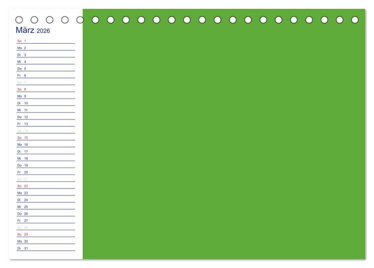 Produktbild: Farbiger Bastelkalender (Tischkalender 2026 DIN A5 quer), CALVENDO Monatskalender