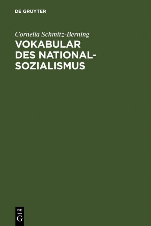 Produktbild: Vokabular des Nationalsozialismus