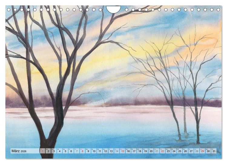 Produktbild: Jahreszeiten Aquarelle (Wandkalender 2026 DIN A4 quer), CALVENDO Monatskalender