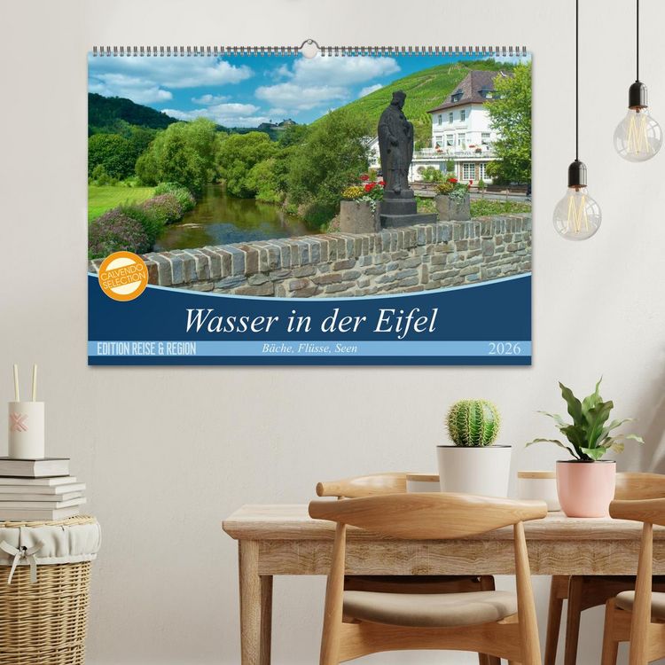 Produktbild: B&auml;che, Fl&uuml;sse, Seen - Wasser in der Eifel (Wandkalender 2026 DIN A2 quer), CALVENDO Monatskalender