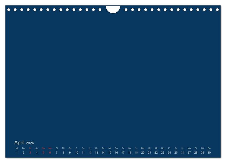 Produktbild: Bastelkalender - Dunkelblau (Wandkalender 2026 DIN A4 quer), CALVENDO Monatskalender