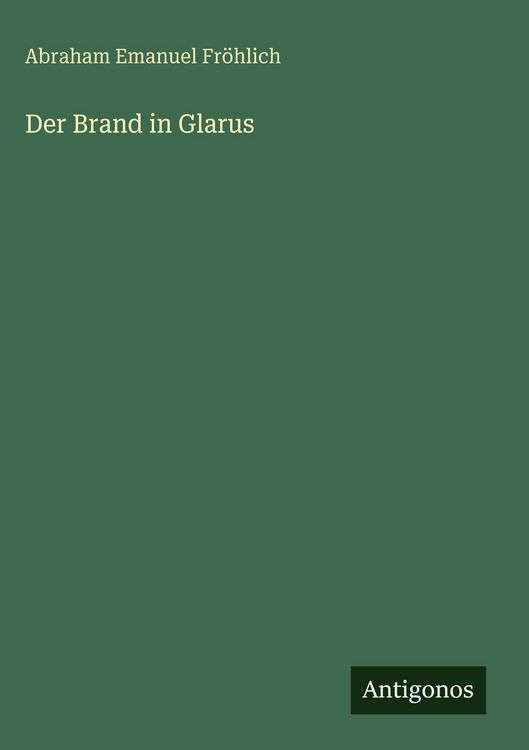 Produktbild: Der Brand in Glarus