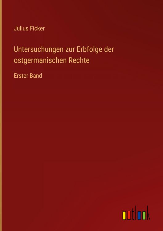 Produktbild: Untersuchungen zur Erbfolge der ostgermanischen Rechte