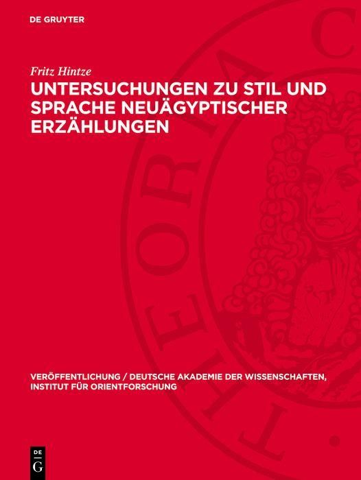 Produktbild: Untersuchungen zu Stil und Sprache neu&auml;gyptischer Erz&auml;hlungen