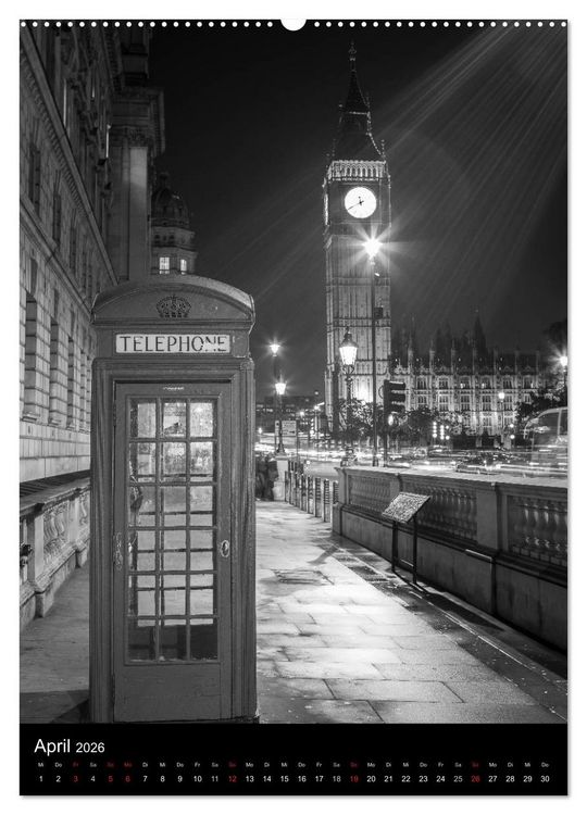 Produktbild: Big City London (Wandkalender 2026 DIN A2 hoch), CALVENDO Monatskalender