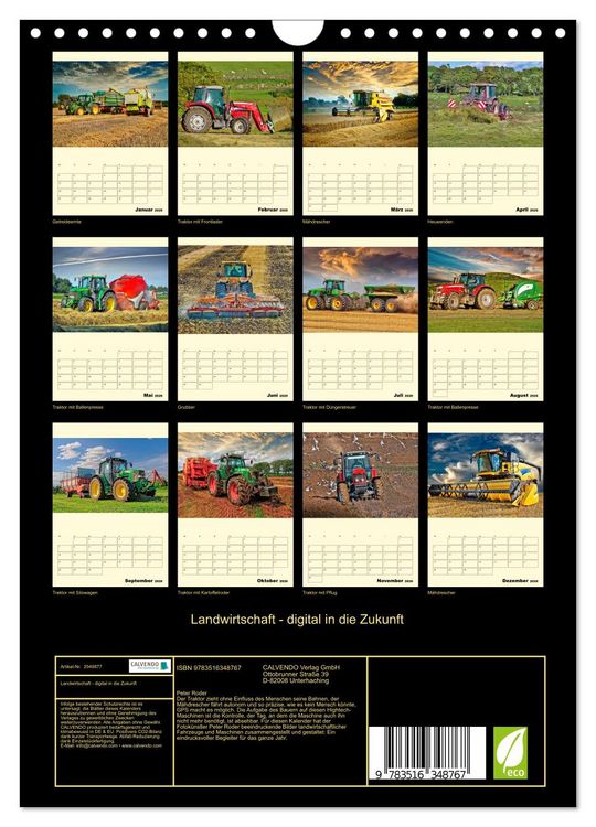Produktbild: Landwirtschaft - digital in die Zukunft (Wandkalender 2026 DIN A4 hoch), CALVENDO Monatskalender