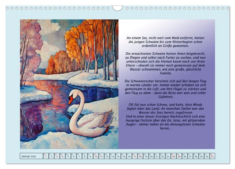 Produktbild: Die Jahreszeiten. Retrom&auml;rchen (Wandkalender 2026 DIN A3 quer), CALVENDO Monatskalender