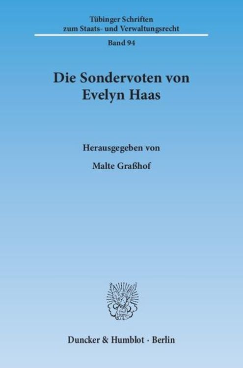 Produktbild: Die Sondervoten von Evelyn Haas.
