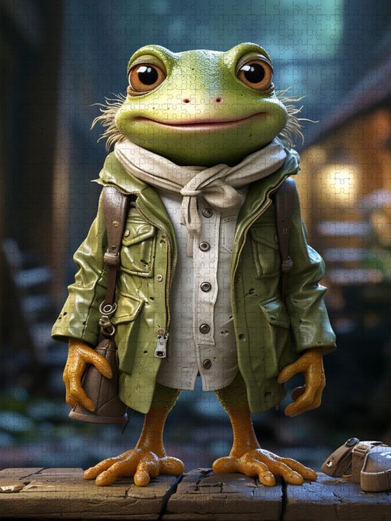 Produktbild: CALVENDO Puzzle Frosch Hugo | 2000 Teile Lege-Gr&ouml;&szlig;e 90x67cm Foto-Puzzle f&uuml;r gl&uuml;ckliche Stunden