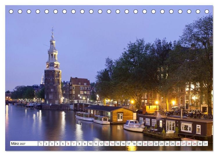 Produktbild: Amsterdam - Momente einer Reise (Tischkalender 2027 DIN A5 quer), CALVENDO Monatskalender