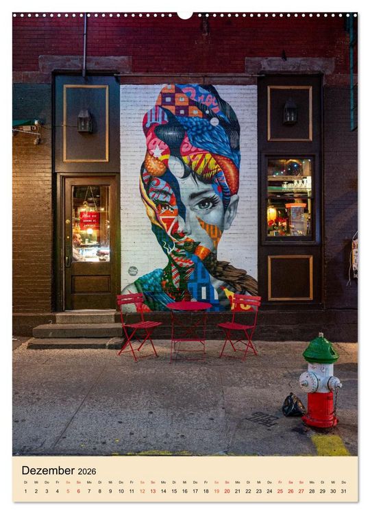 Produktbild: Walls of New York &ndash; Street Art in Farbe (hochwertiger Premium Wandkalender 2026 DIN A2 hoch), Kunstdruck in Hochglanz