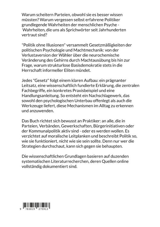 Produktbild: Politik ohne Illusionen
