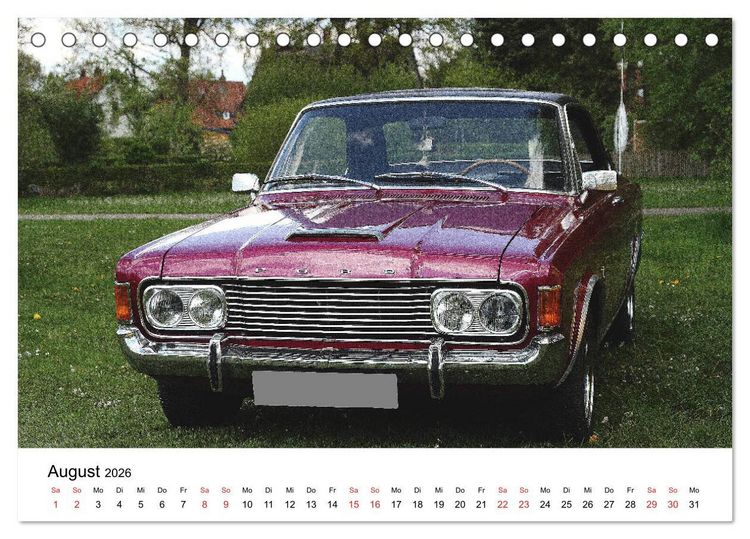 Produktbild: Oldtimer aller Art (Tischkalender 2026 DIN A5 quer), CALVENDO Monatskalender