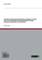 Produktbild: Analyse der Markenpers&ouml;nlichkeit am Beispiel von Red Bull - Eine empirische kulturvergleichende Analyse zwischen Deutschland und &Ouml;sterreich