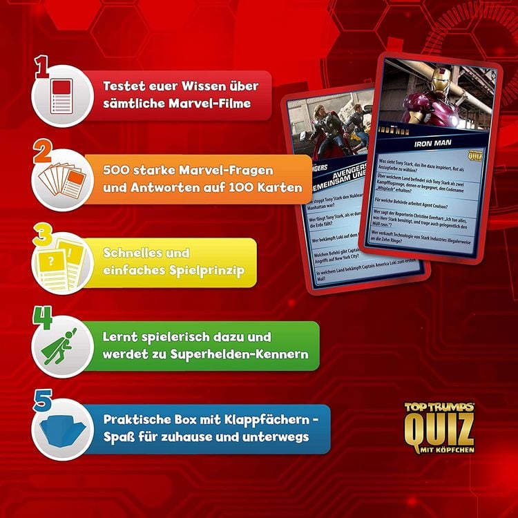 Produktbild: Top Trumps Quiz Marvel Cinematic Universe