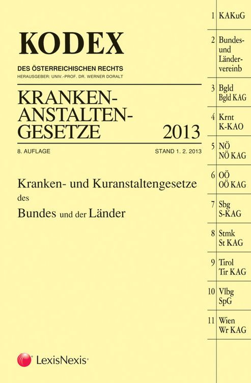 Produktbild: KODEX Krankenanstaltengesetze 2013