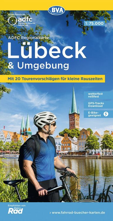 Produktbild: BVA ADFC Regionalkarte L&uuml;beck und Umgebung 1:75.000