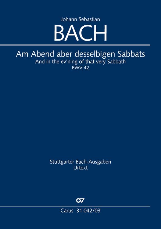 Produktbild: Am Abend aber desselbigen Sabbats (Klavierauszug)