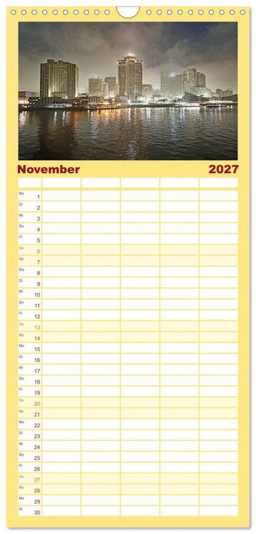 Produktbild: Familienplaner 2027 - So sch&ouml;n ist New Orleans mit 5 Spalten (Wandkalender, 21 x 45 cm) CALVENDO