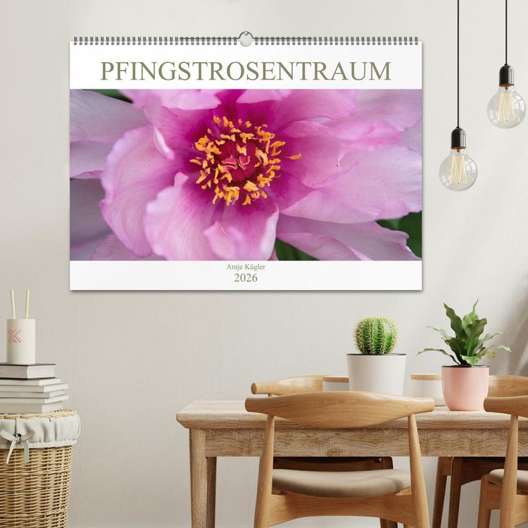 Produktbild: Pfingstrosentraum (Wandkalender 2026 DIN A2 quer), CALVENDO Monatskalender