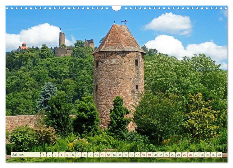 Produktbild: Weinheim erleben Schlosspark, Burgen und einladender Marktplatz (Wandkalender 2026 DIN A3 quer), CALVENDO Monatskalender