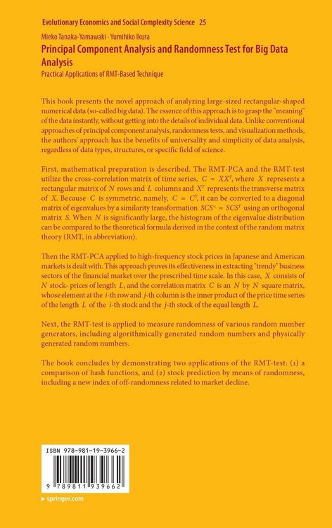 Produktbild: Principal Component Analysis and Randomness Test for Big Data Analysis