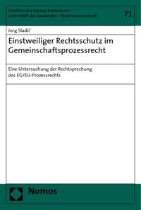 Produktbild: Einstweiliger Rechtsschutz im Gemeinschaftsprozessrecht