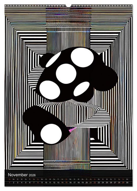 Produktbild: OP Art Nichts f&uuml;r schwache Augen (hochwertiger Premium Wandkalender 2026 DIN A2 hoch), Kunstdruck in Hochglanz