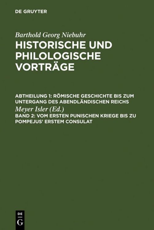Produktbild: Vom ersten punischen Kriege bis zu Pompejus' erstem Consulat