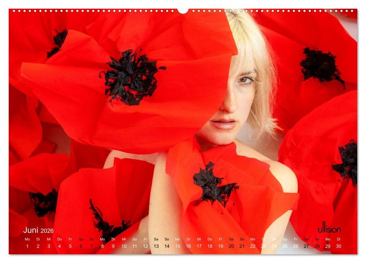Produktbild: PIPPA CRASH &ndash; schwarz zu rot (Wandkalender 2026 DIN A2 quer), CALVENDO Monatskalender