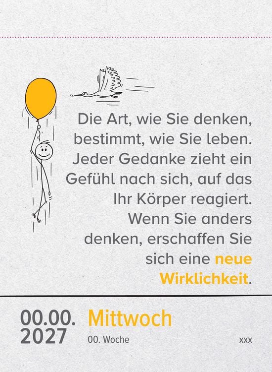 Produktbild: Dieser Kalender ver&auml;ndert dein Leben f&uuml;r immer 2027