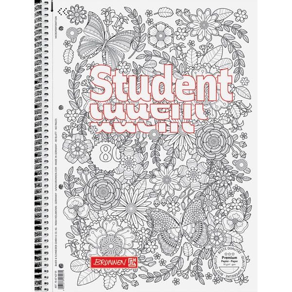 Produktbild: Brunnen Collegeblock A4 Lin27 Garten ZENart