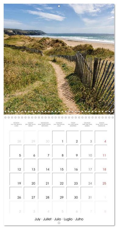 Produktbild: La Bretagne la presqu&rsquo;&icirc;le de Crozon (Calendrier mural carr&eacute; 2027 30x30 cm) Calendrier double avec une page pour vos prises de notes