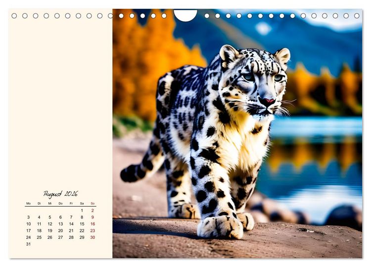 Produktbild: Im Reich der Schneeleoparden (Wandkalender 2026 DIN A4 quer), CALVENDO Monatskalender