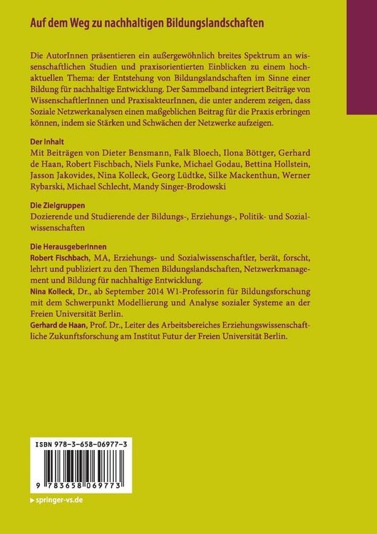 Produktbild: Auf dem Weg zu nachhaltigen Bildungslandschaften